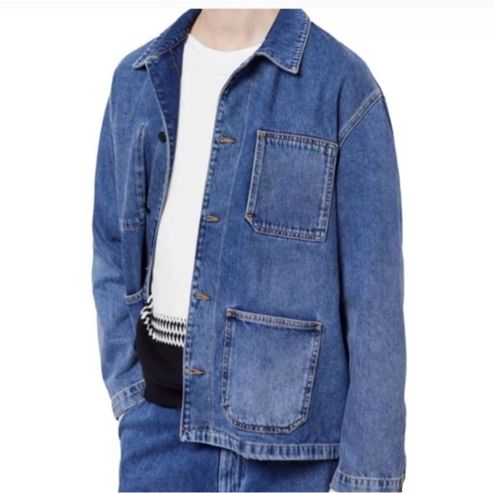 The Kooples Mens Workwear Denim Jacket - Size M- NWT